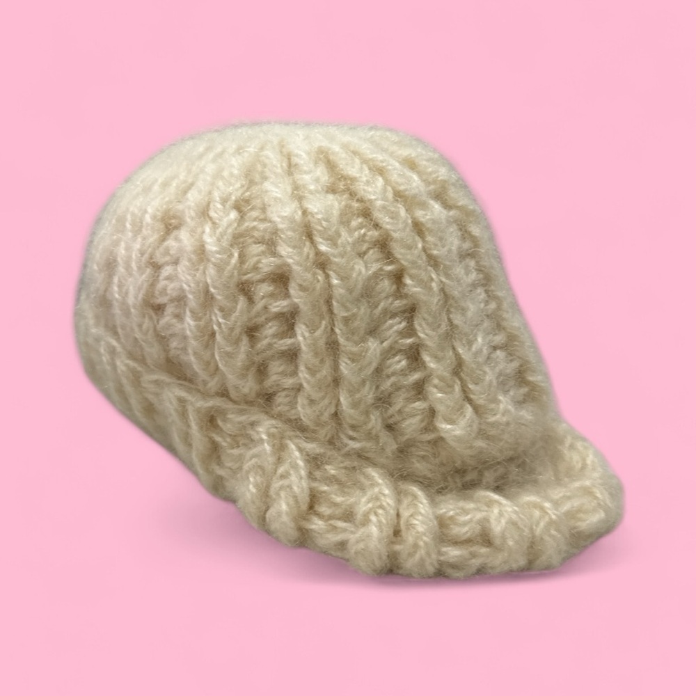 🧶 Vintage Wool Knit & Felt Winter Hat – Handmade Look, Cozy & Unique